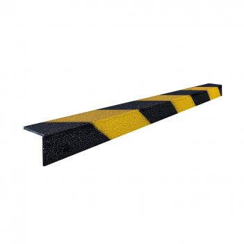 Profil schodowy antypoślizgowy zewnętrzny czarny żółty
