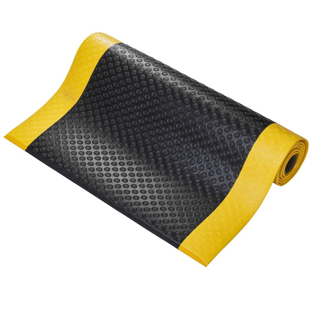 Isolated-image-of-a-rolled-up- black/yellow-anti-fatigue-orthomat- dot