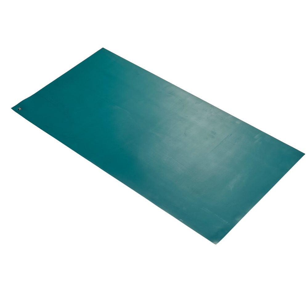 Isolated-image-of-a-green-Conductive- rubber-bench-mat-on-a-white- background.