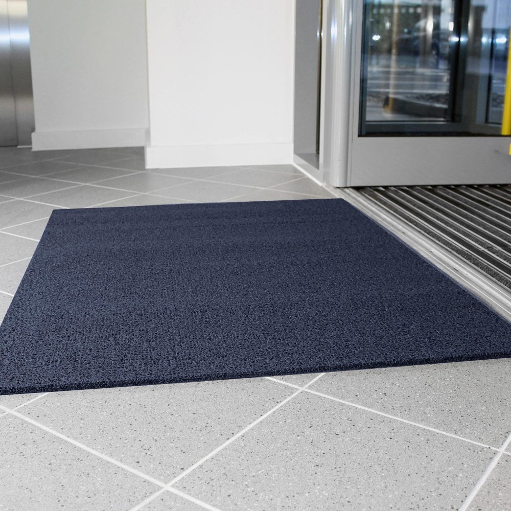 loopermat plastic loop entrance mat blue