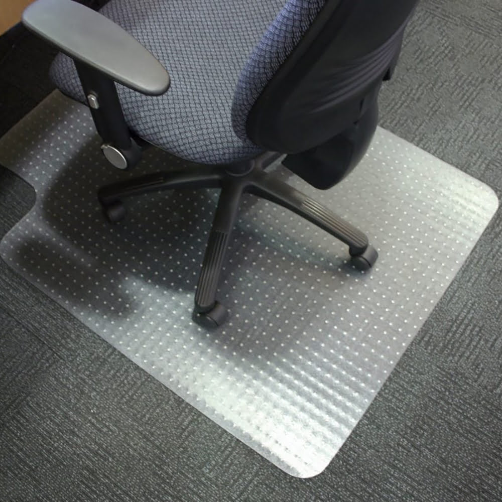 S LCLrute 24×47 Inch Non-Slip Durable PVC Protector Clear Chair Plastic Mat Home Office Rolling Chair Floor Carpet Processing Computer Table Mats 