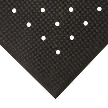 Hygienic anti-fatigue mat with holes
